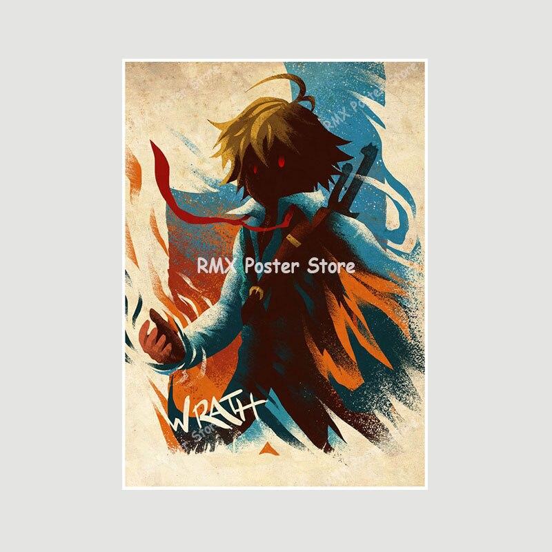 One Punch Man JoJo's Bizarre Adventure Art Painting Pictures for Bar Cafe Home Decor White Paper Room Decoration Anime Posters