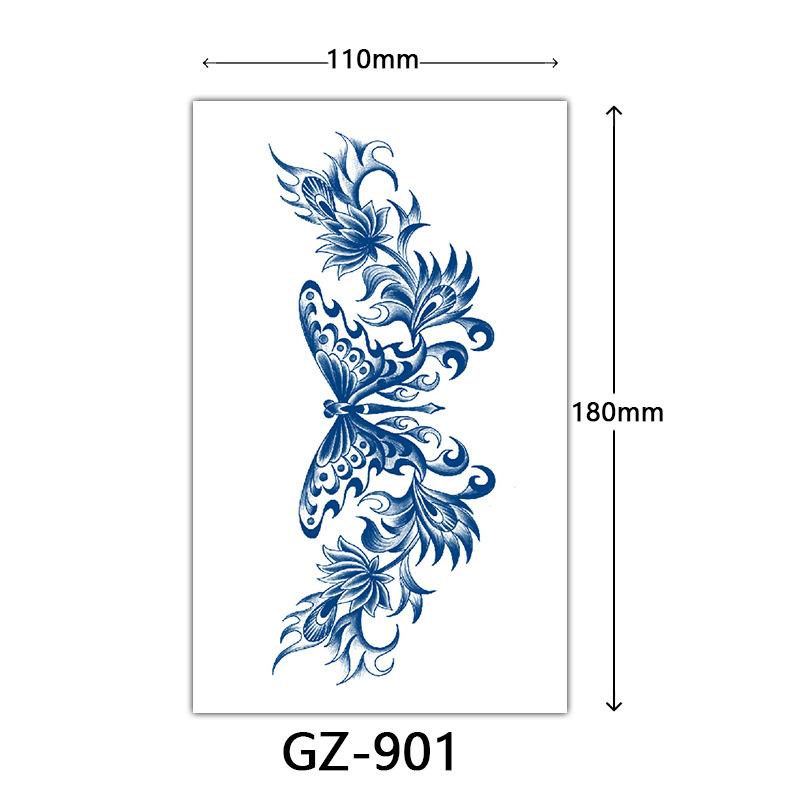 Juice Tattoo Stickers, Herbal Tattoo Stickers, Semi-Permanent English Letter Tattoo Stickers Tattoo
