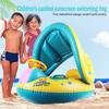 Sunshade Baby Kids Float Seat  Inflatable Swim Swimming Ring Pool Water 