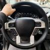 Braid Perforated Artificial Leather King Ranch Lariat Platinum XL XLT 2015-2017 Volant Steering Wheel Cover For Ford F-150