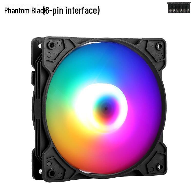 

Phantom White 120 мм безшумний RGB вентилятор охолодження корпусу 6Pin Phantom