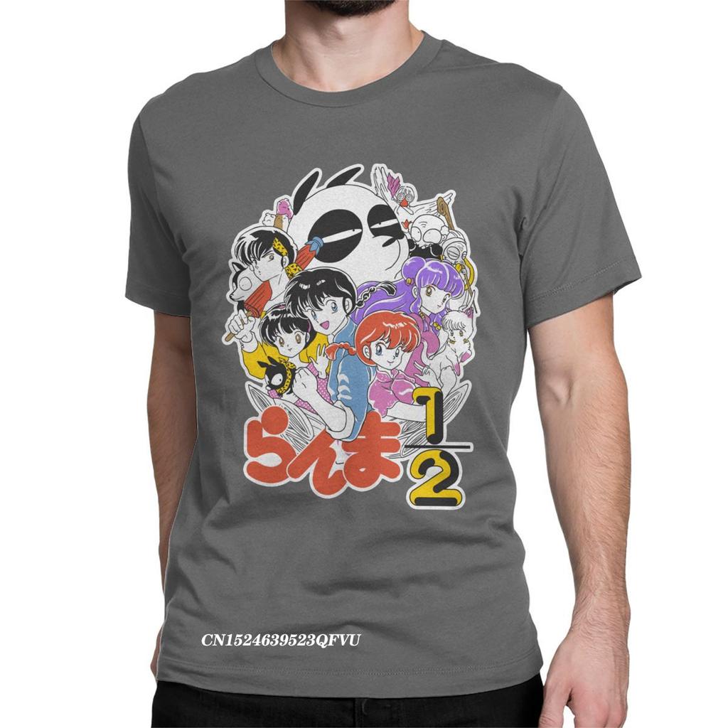 Awesome Ranma 1/2 Anime Changing Warrior T-Shirts Men Round Collar Pure Cotton Tshirt Harajuku Tees Adult Tops