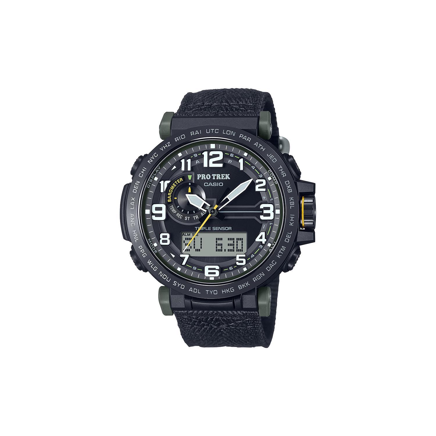Мужские часы CASIO PRO TREK Черные PRG-601 [Black]PRG-601YB-3PR