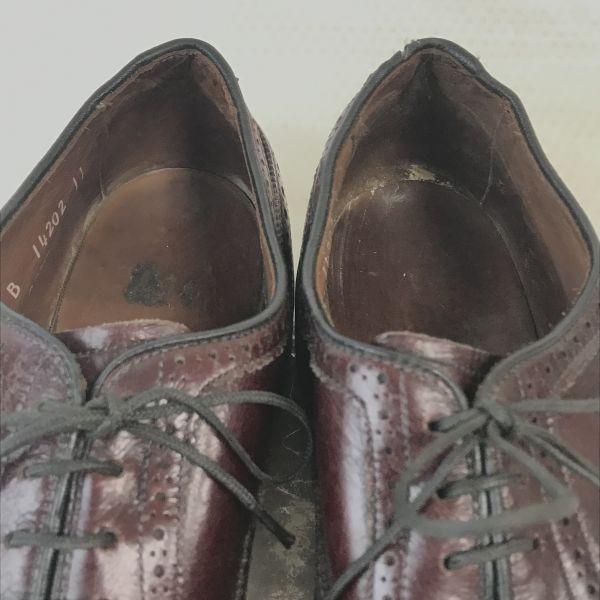 Allen Edmonds McAllister Vintage Full Brogue Wingtip Shoes 9.5D 27-27.5cm Burgundy(USED)