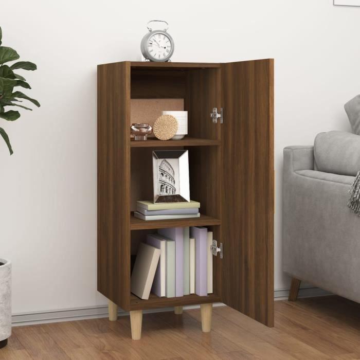817404 vidaXL Buffet Chêne marron 34,5x34x90 cm Bois d'ingénierie