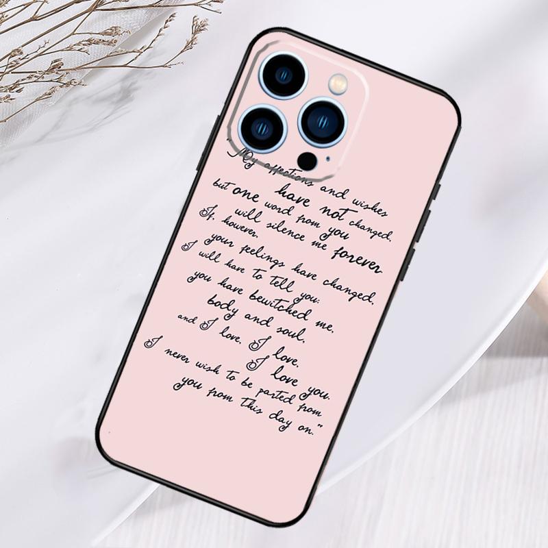 Pride And Prejudice Phone Case For iPhone 17 Pro Max 16 15 13 12 11 14 Pro Max Plus 13 12 Mini 16e 17 Air Cover