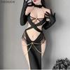 Egyptian Cat Role Play Sexy Adult Ladies Dress Suit Temptation See-through Robe Costume Girls Backless Underwear Uniform
