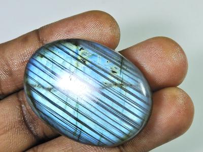 98Cts. Natural Labradorite Multi Fire Oval Cabochon Loose Gemstone 30X42X7MM SK-1171