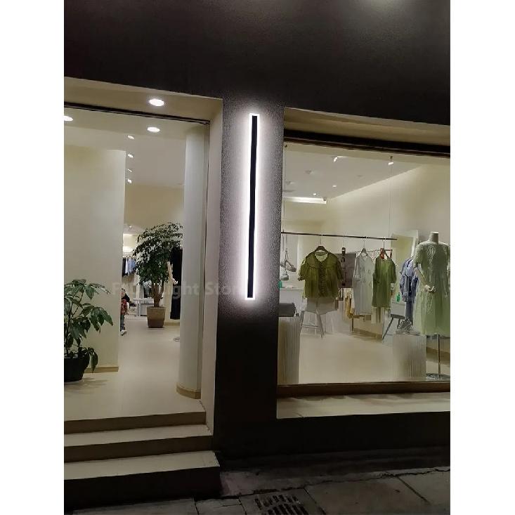 Modern Waterproof outdoor Long Strip LED wall lamps IP65 Aluminum Wall Light Garden porch Sconce Lights 110V 220V wall washer