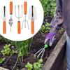 5Pcs Stainless Steel Gardening Tools Hand Rake Portable Sturdy Weeding Puller Tool for Planting