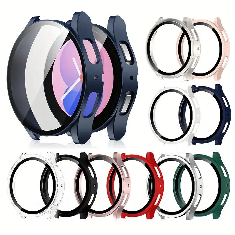 PC Case+Tempered Glass for Samsung Galaxy Watch 7/6/5/4 cover 44mm 40mm Full bumper screen protector Galaxy watch FE Accessories