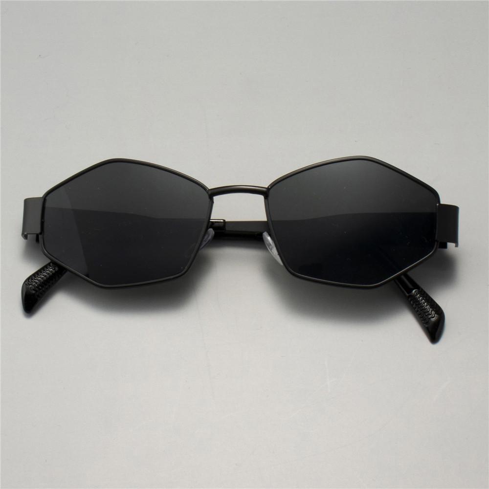 2PCS Vintage Punk Style Sunglasses Men Retro Round Metal Frame Women Sun Glasses Fashion Eyewear