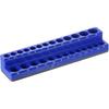 HARFINGTON Magnetic Socket Organizer 1/4" Drive Metric Socket Holder Tray Socket Storage Rack Holds 26 Standard and Deep Size Sockets, Blue