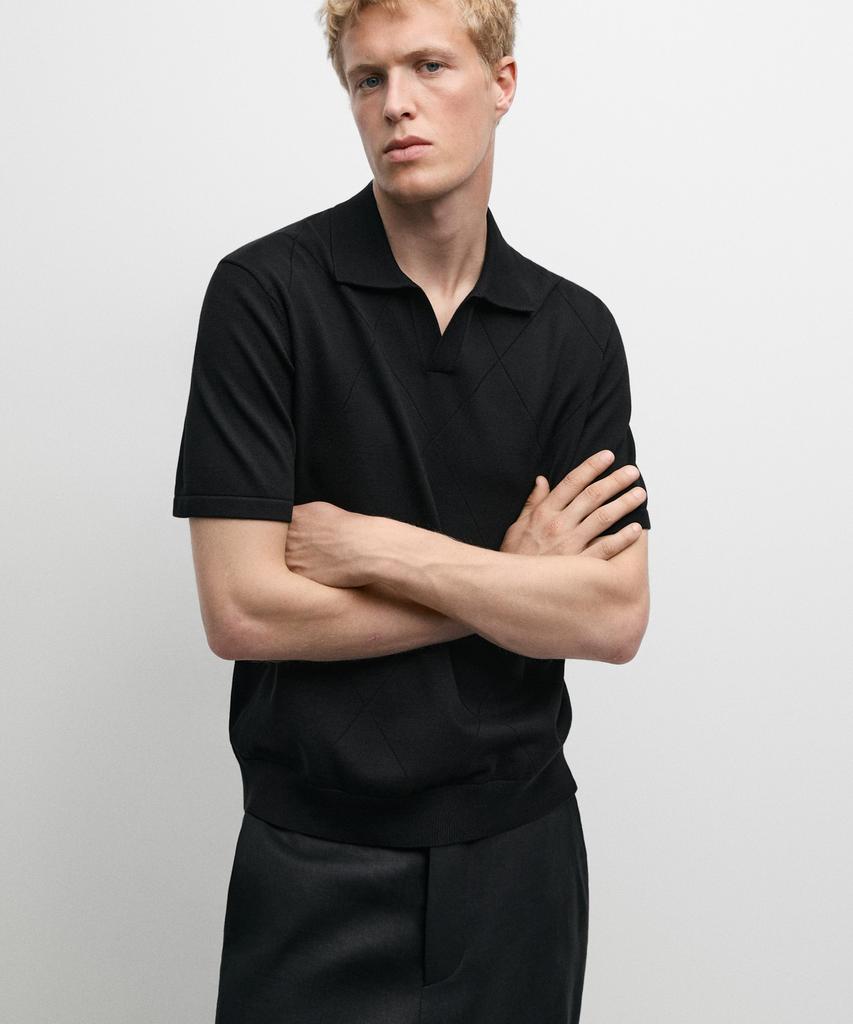 Masimodutti 100% Cotton Short Sleeve Polo Shirt