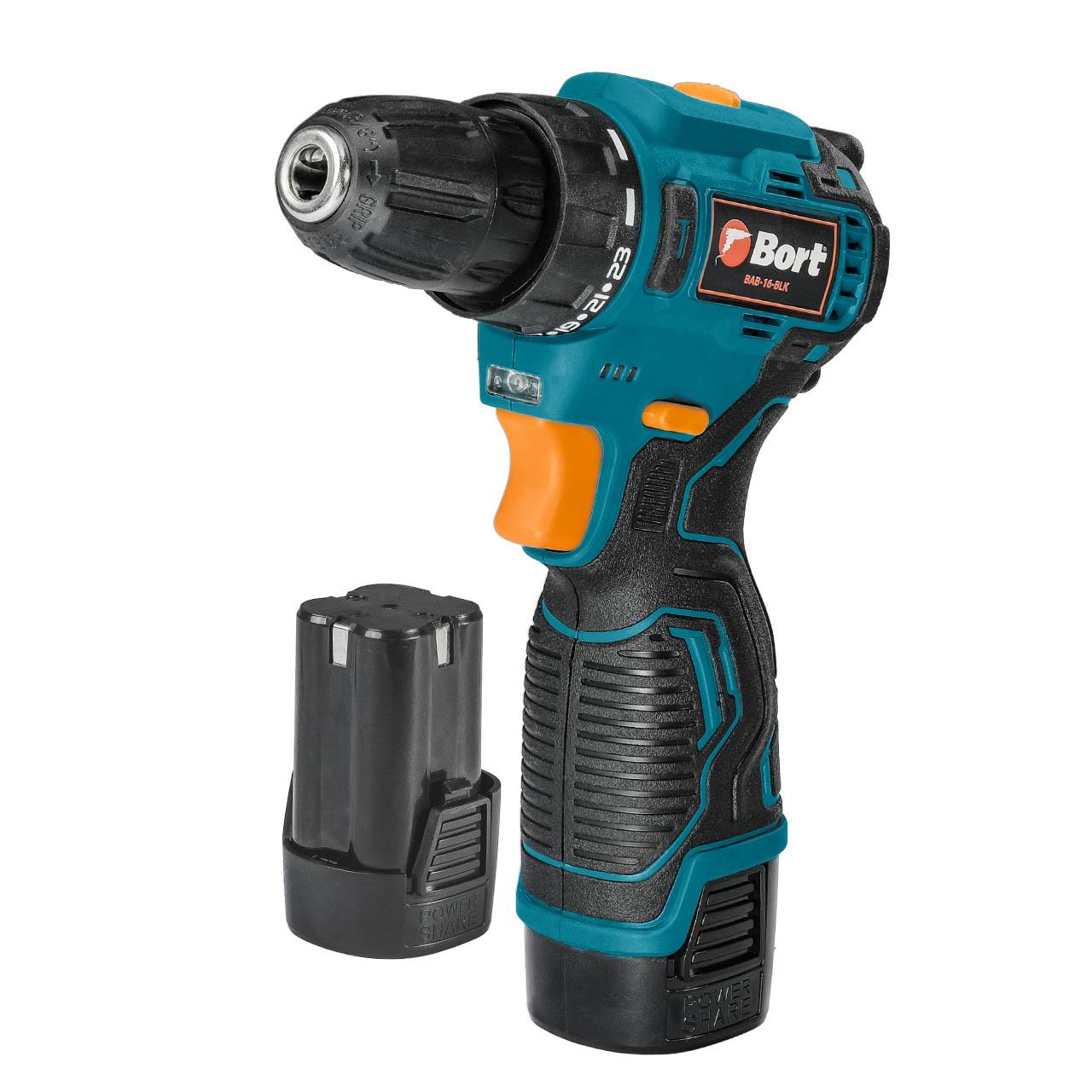 

Аккумуляторная дрель-шуруповерт BORT BAB-16-BLK (2x2Ач+зарядное устройство)