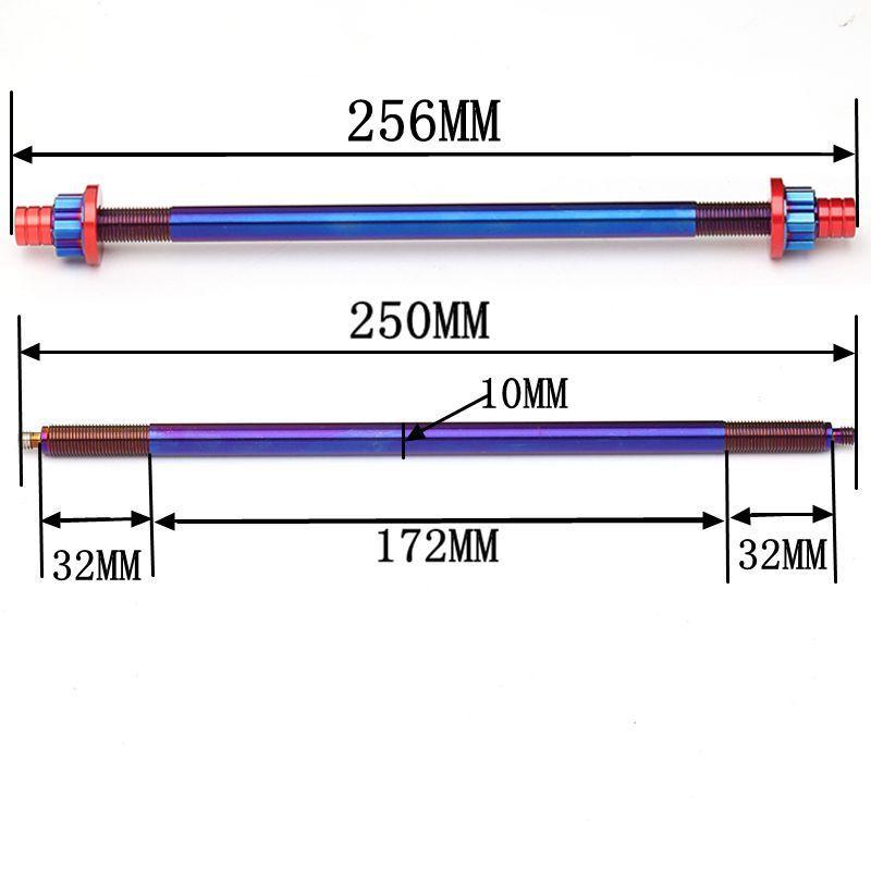 Motorcyle Parts Front Rear Wheel Hub 250mm Rainbow Axle Shaft Axis Sleeve Fit PIT PRO Trail Dirt Bike QUAD ATV