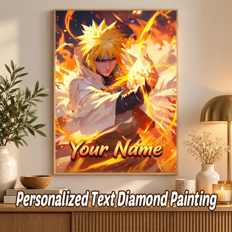 Minato Namikaze Custom Name Diamond Painting Personalized 5D Full Drill DIY Diamond Art Home Decor