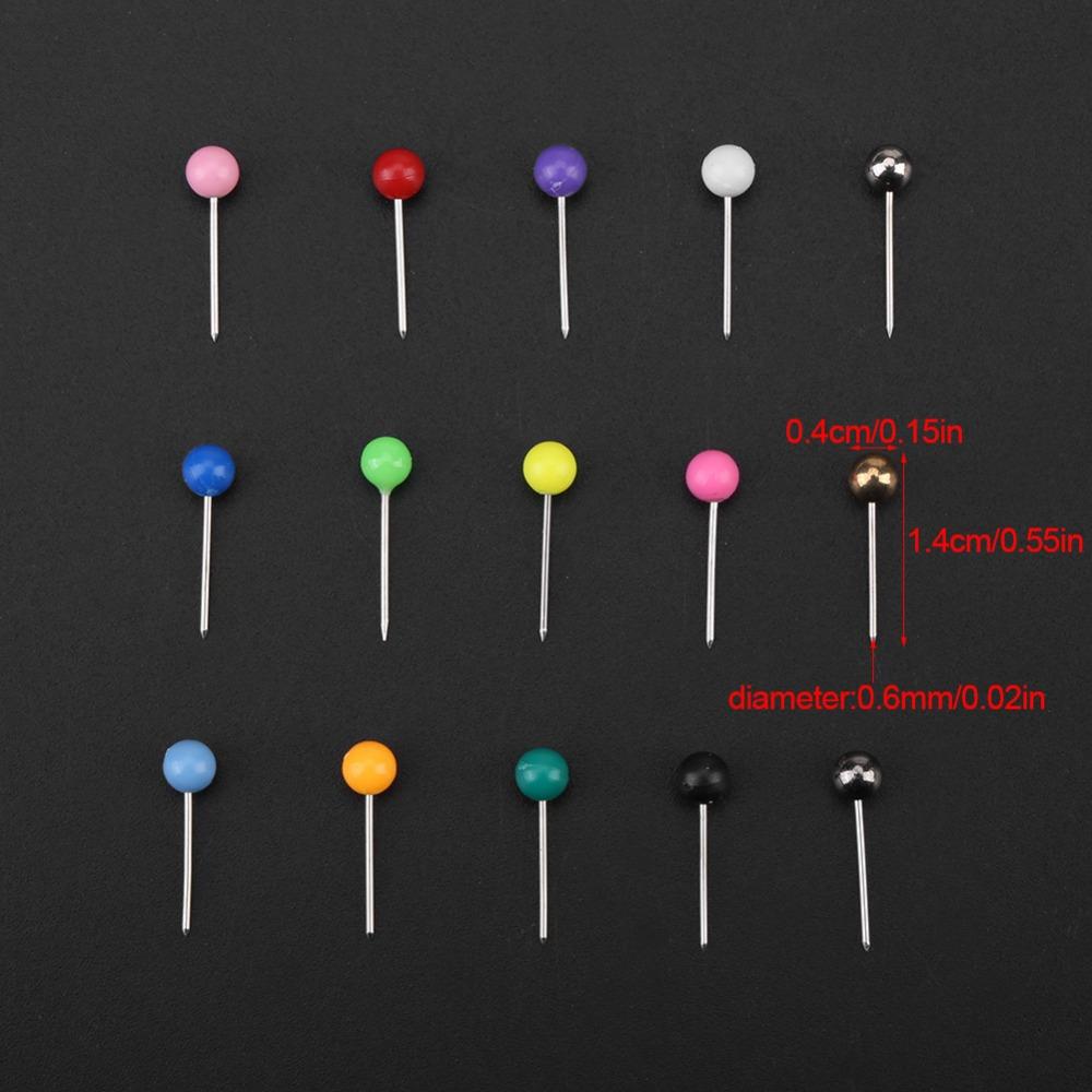 900pcs Round Head Dressmaking Pins Plastic Round Head Pins Pins Sewing Pins  Cork Board