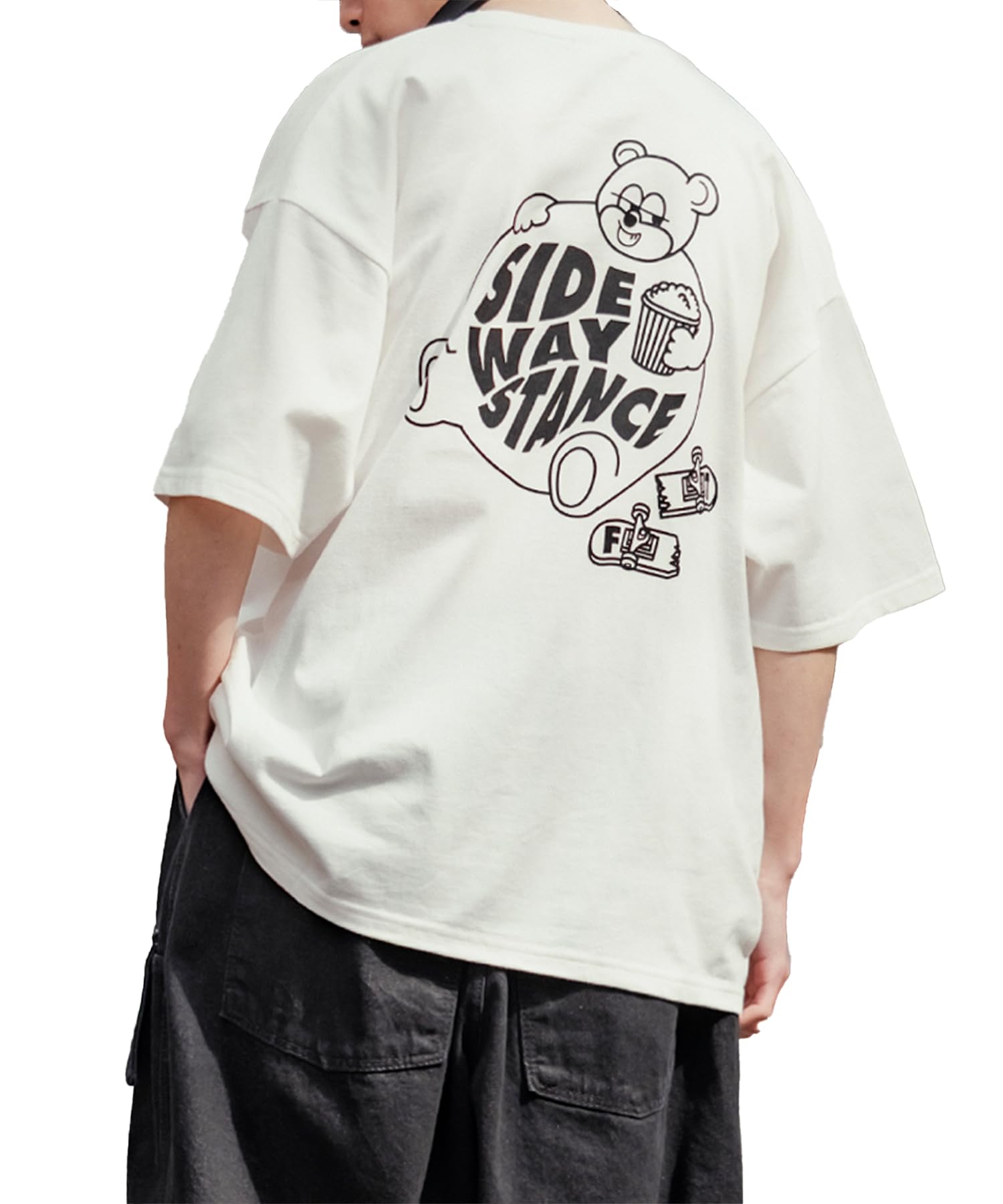 

[IMPROVES] [SIDEWAYSTANCE] Short Sleeve Fat Bear Print T-Shirt