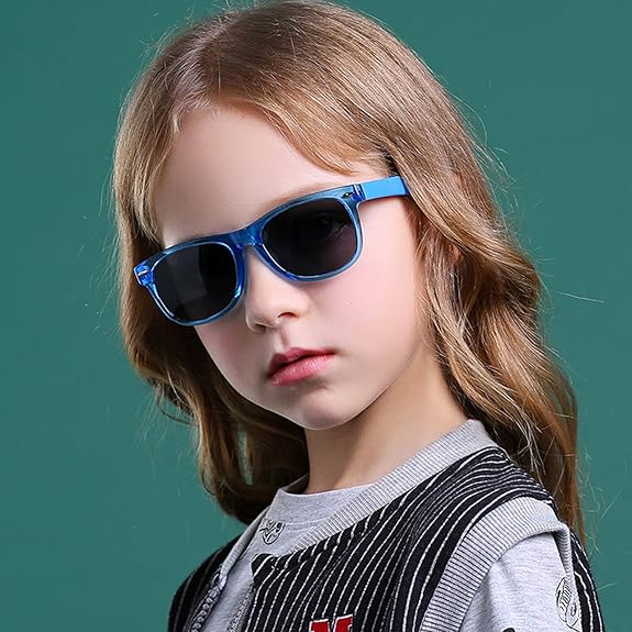 Trendy Kids Sunglasses UV400 Protection Multi Color PC Glasses for Girls Boys Age 3-12