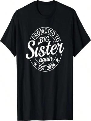 Promoted To Big Sister Again 2024 Pregnancy Baby Reveal T-Shirt