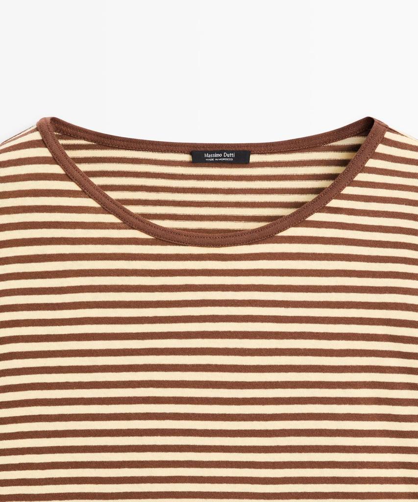 Masimodutti Long Sleeve Striped Cotton T-Shirt