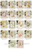 Moin Moin Message Cards Large Value Pack of 18 3D Antique Classic Elegant Floral Collage with Beaded Pink Foil Thank Thank Fancy Retro Design +