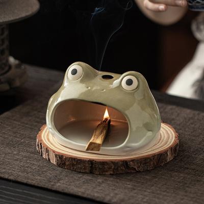 Little Frog Incense Holder Incense Smoke Waterfall Incense Burners Aromatherapy Scented Aromatic Candles Censer Cafes Craft Gift