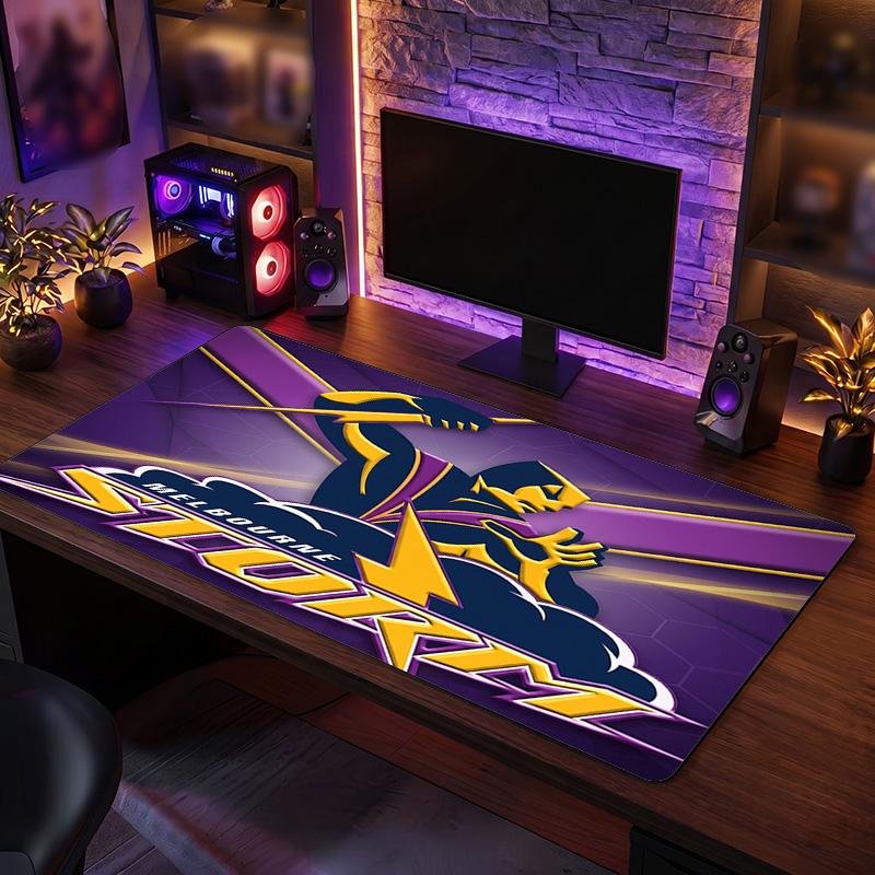 Melbourne Storm Pattern Mousepad Anti?Slip Rubber Desk Pad For Gaming Working Desktop Decoration