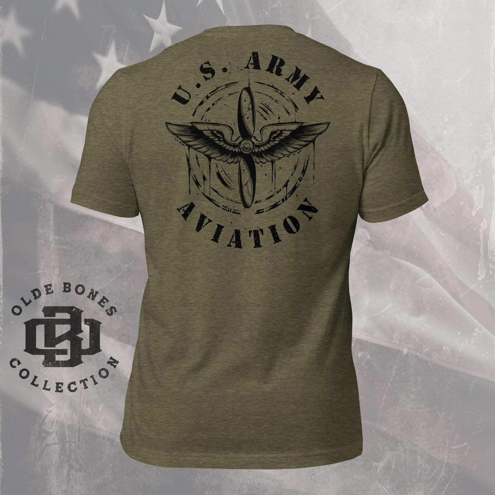 Army Aviation T-Shirt, Military Pilot Gift S