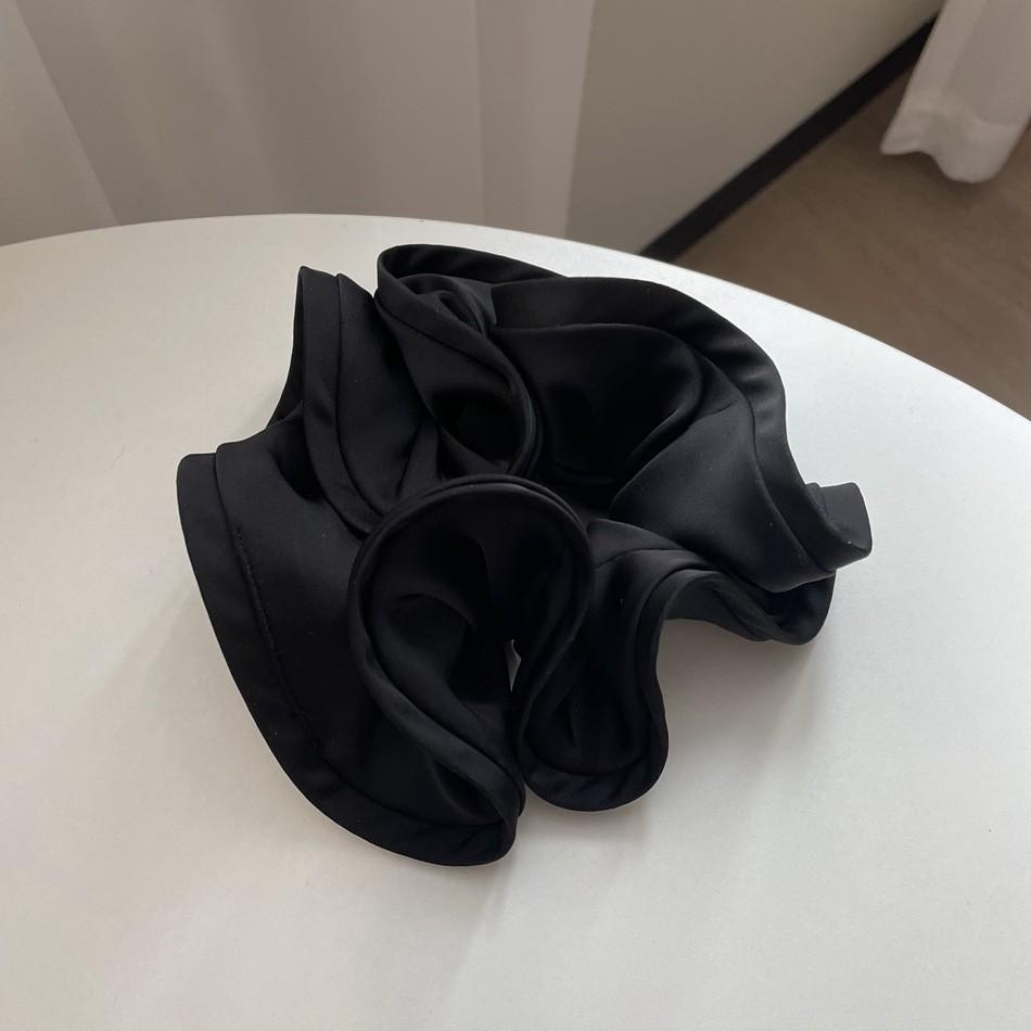 

Satin Fungus Edge Hair Ring Female High-end Solid Color Scrunchie High Elastic Hair Accessories