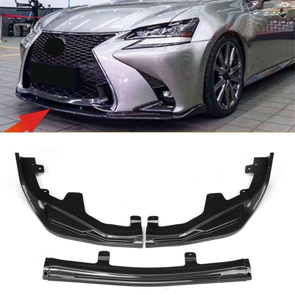 

Черная глянцевая накладка на нижнюю часть переднего бампера для Lexus GS350 2016-2020 Matte Black