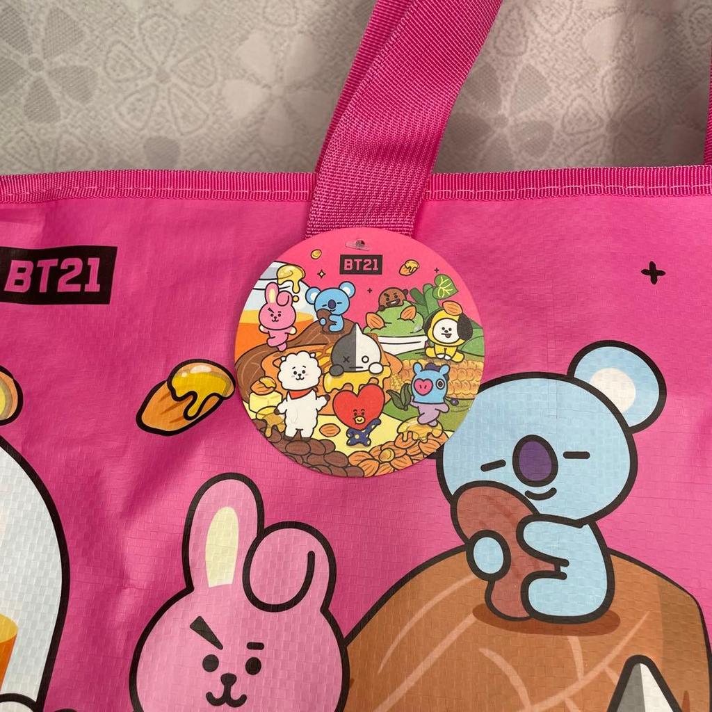 [USED] BT21 Large Pink Bag, Korea Limited Edition, BTS Bangtan Large