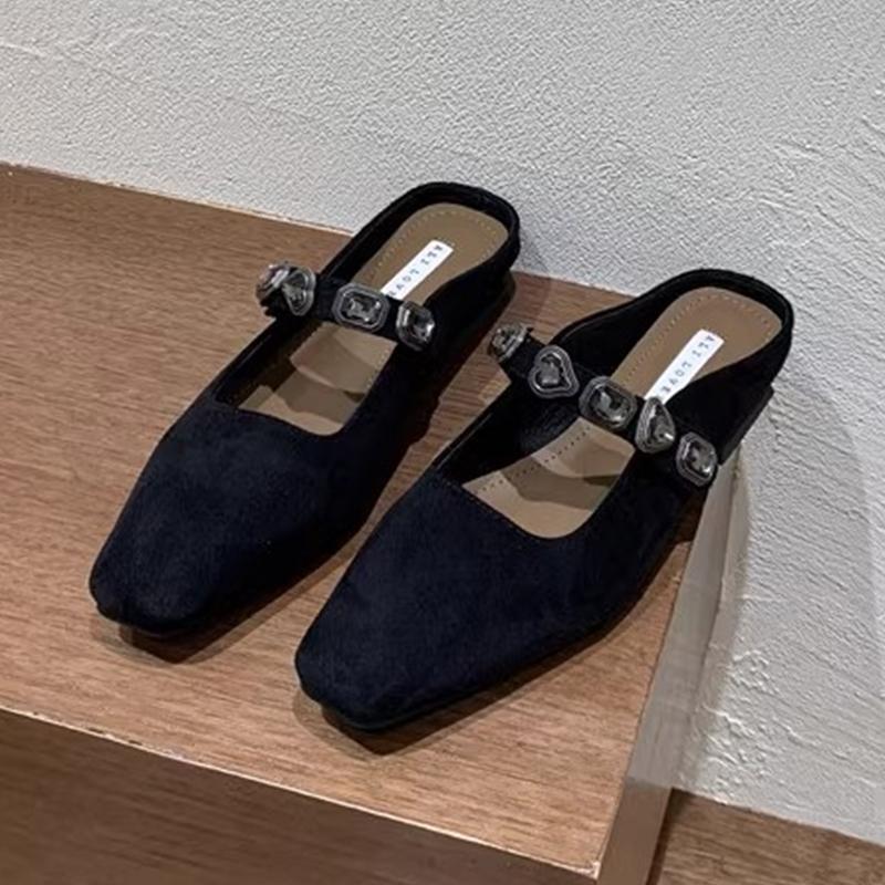 Fashion Fashion Women Slippers Slingback Square Toe Mules Shoes Dress Designer Woman Heeled Sandals 2025 Summer Party Sandalias De Mujer