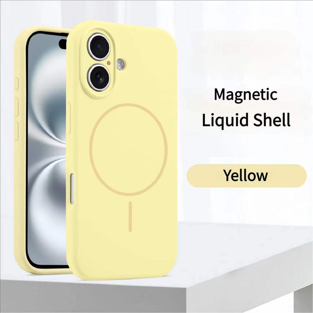 Magnetic Original Liquid Silicone Phone Case For iPhone 15 14 16 Plus 12 13 16 17 Pro Max Funda For Magsafe Protector Soft Cover