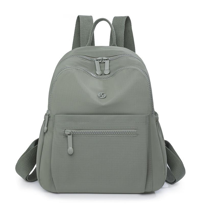 Нейлоновый рюкзак с защитой от брызг женский новый большой вместимости повседневный универсальный дорожная сумка рюкзак для поездок на работу школьный рюкзак светло-зеленый 3250₽