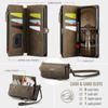 Para iPhone 14 Pro Max Funda CASEME C39 Cartera con Cremallera Bloqueo RFID Tapa de Cuero con Soporte y Correa - B