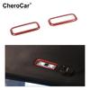 Rear Roof Reading Light Lamp Trim For Ford F150 2015- Red Carbon Fiber ABS