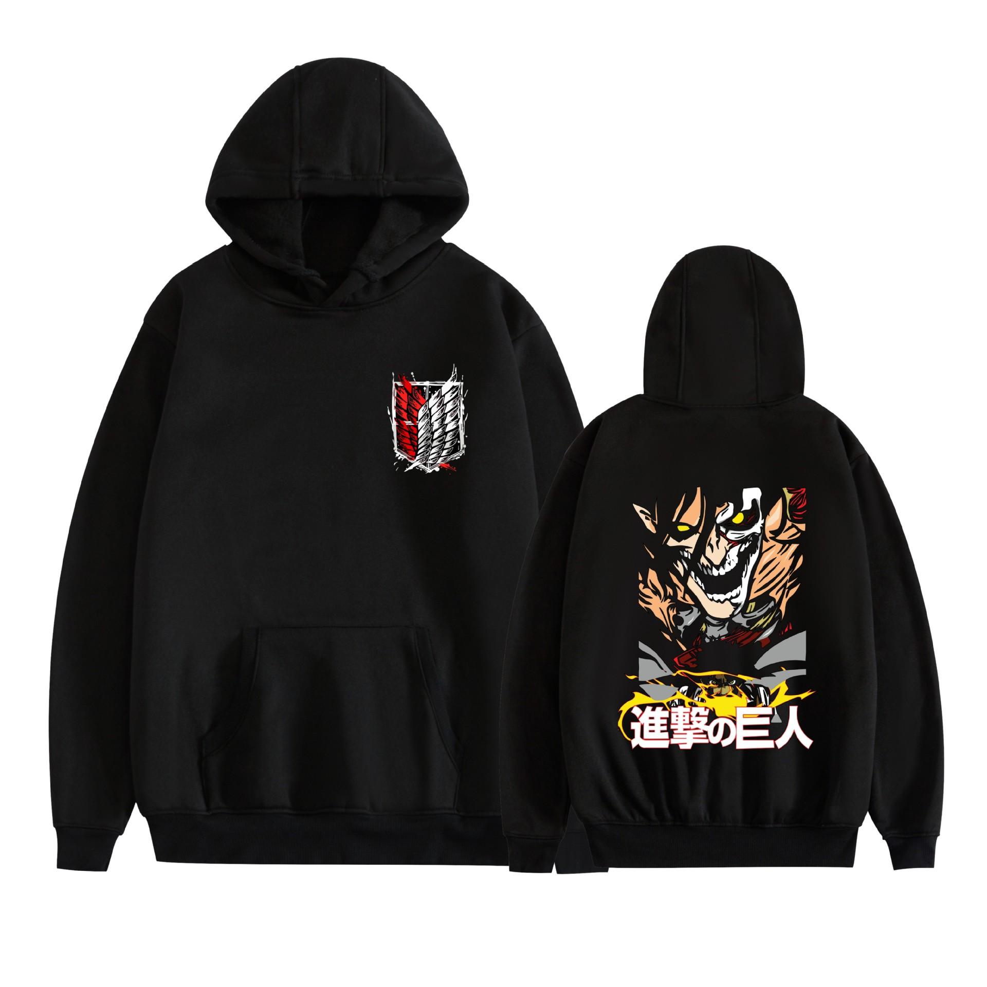 Attack on Titan Hoodie Sweatshirt for Womens Mens Attack on Titan Hoodie Sweatshirt Cool Unisex Hooded XS чёрный