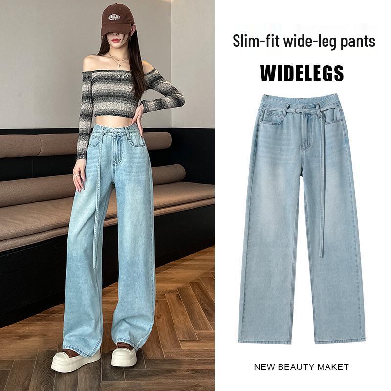 

Women s High-Waist Glacier Blue Wide-Leg Jeans - Spring/Fall 2025 Collection XS