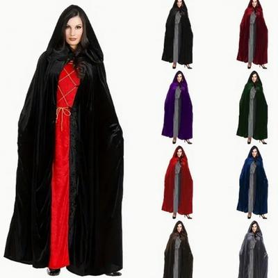 Halloween Cloak Dense Velvet Cloak Adult Children's Show Stage Fit Plush Cloak