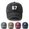 Baseballkappe mit der aufgedruckten Zahl 67, Outdoor-Reise-Sonnenschutzhut