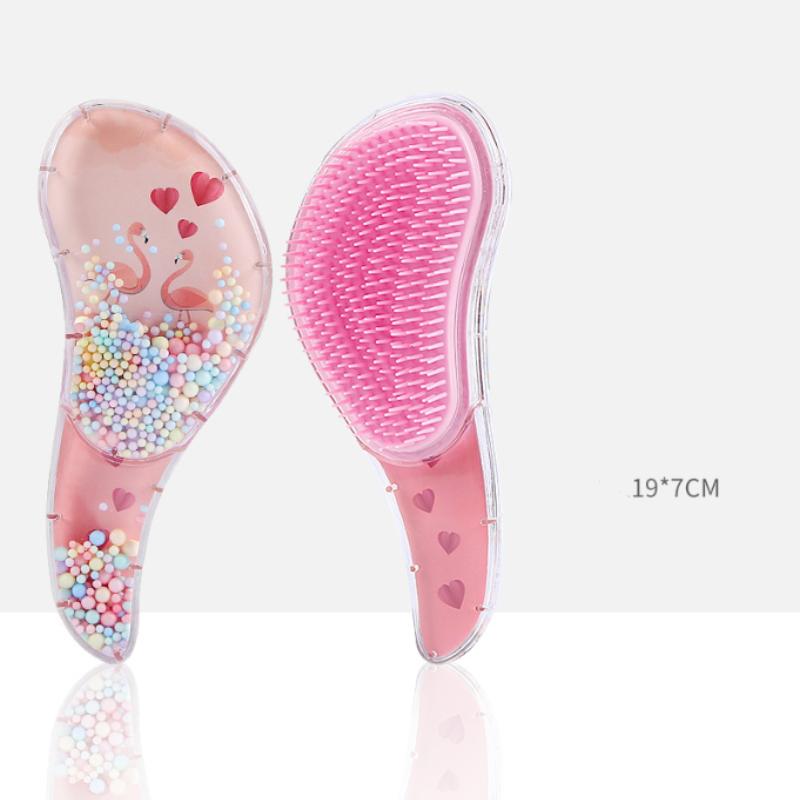 

Новая милая парикмахерская расческа для детей, массажная расческа с струящимися бусинами для детей, одежда для девочек, макияж, игрушки, подарки