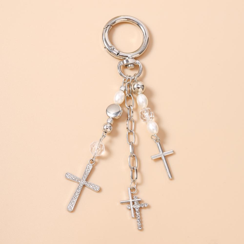 Cute Alloy Bowknot Keychain Women Girls Love Heart Key Ring Pendants for Handbag Decor DIY Jewelry Gift