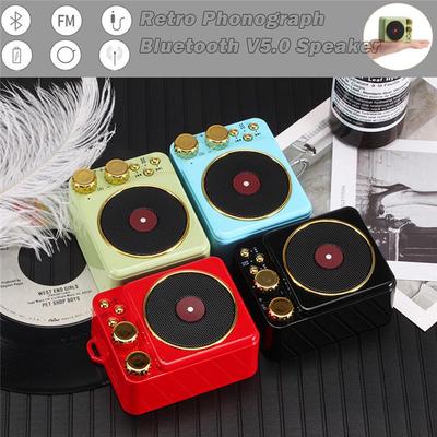 T10 Portable Vintage Phonograph Sound Outdoor Wireless Bluetooth 4.2 Speakers