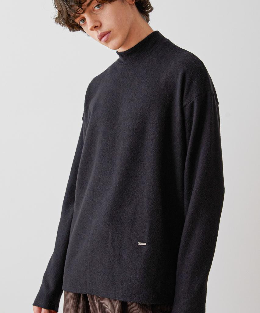 Triple Sense Brushed Half Turtleneck T-Shirt_Brown