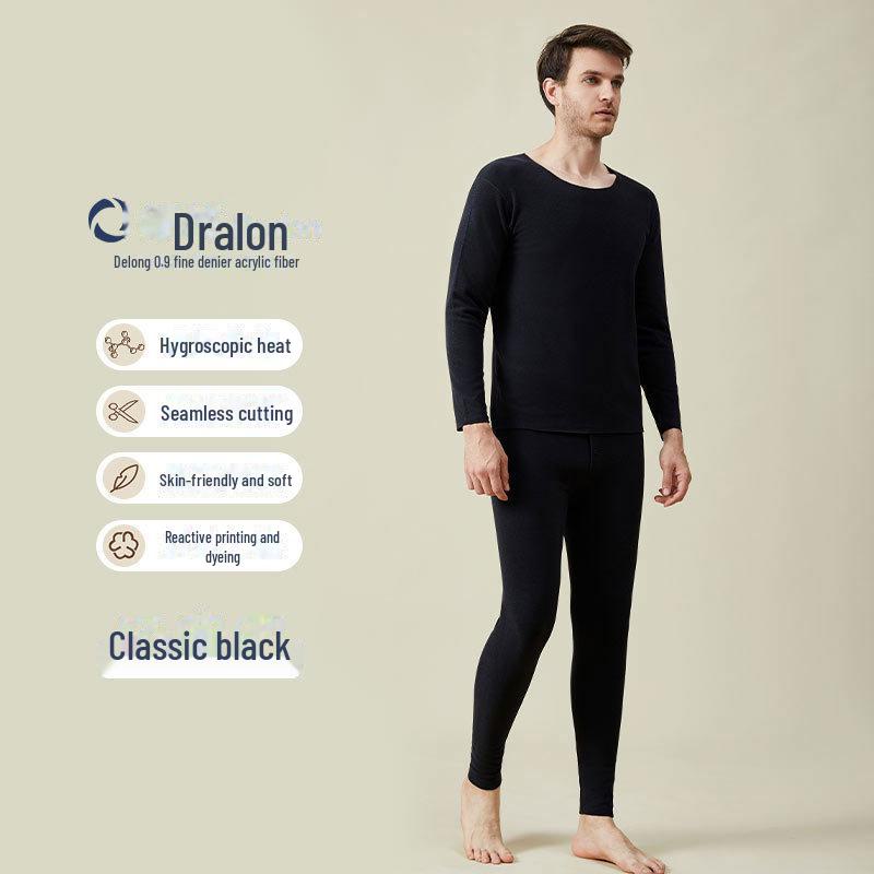 

Delong Seamless Thermal Underwear Set with Hyaluronic Acid, Sanded, Anti-Pilling, Cold-Proof for Autumn XXXL