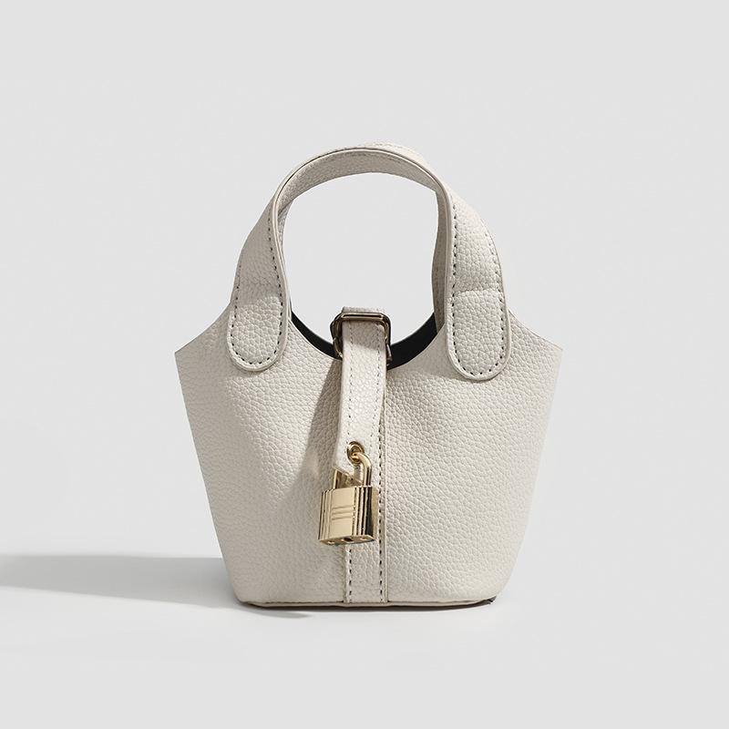 

Текстурированная мини-сумка-корзинка для еды, универсальная женская сумка через плечо из натуральной кожи