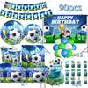 Birthday Football Decorations Soccer Theme Party Supplies Cup Plate Banner Balloons For Kids Boys Party Favor Gifts Photo Props