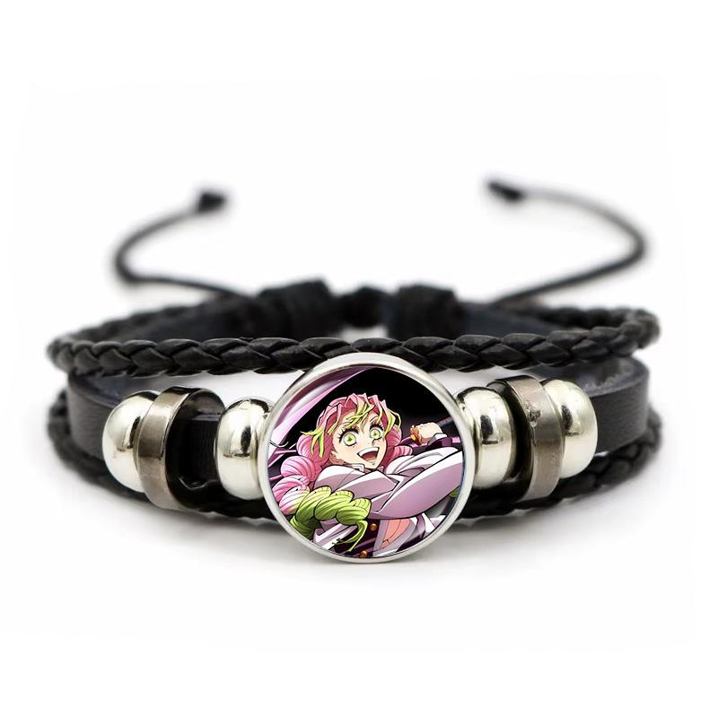 Demon Slayer Figur Armbånd Tanjiro Nidouzi Inosuke Zenitsu Mini Actionfigur Kunst Foto Anheng Lærarmbånd for Fans Gave